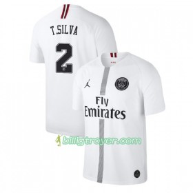 Billige Fotballdrakter Paris Saint-Germain Thiago Silva 2 Jodan Hvit Tredjedraktsett 2018/19 Kortermet